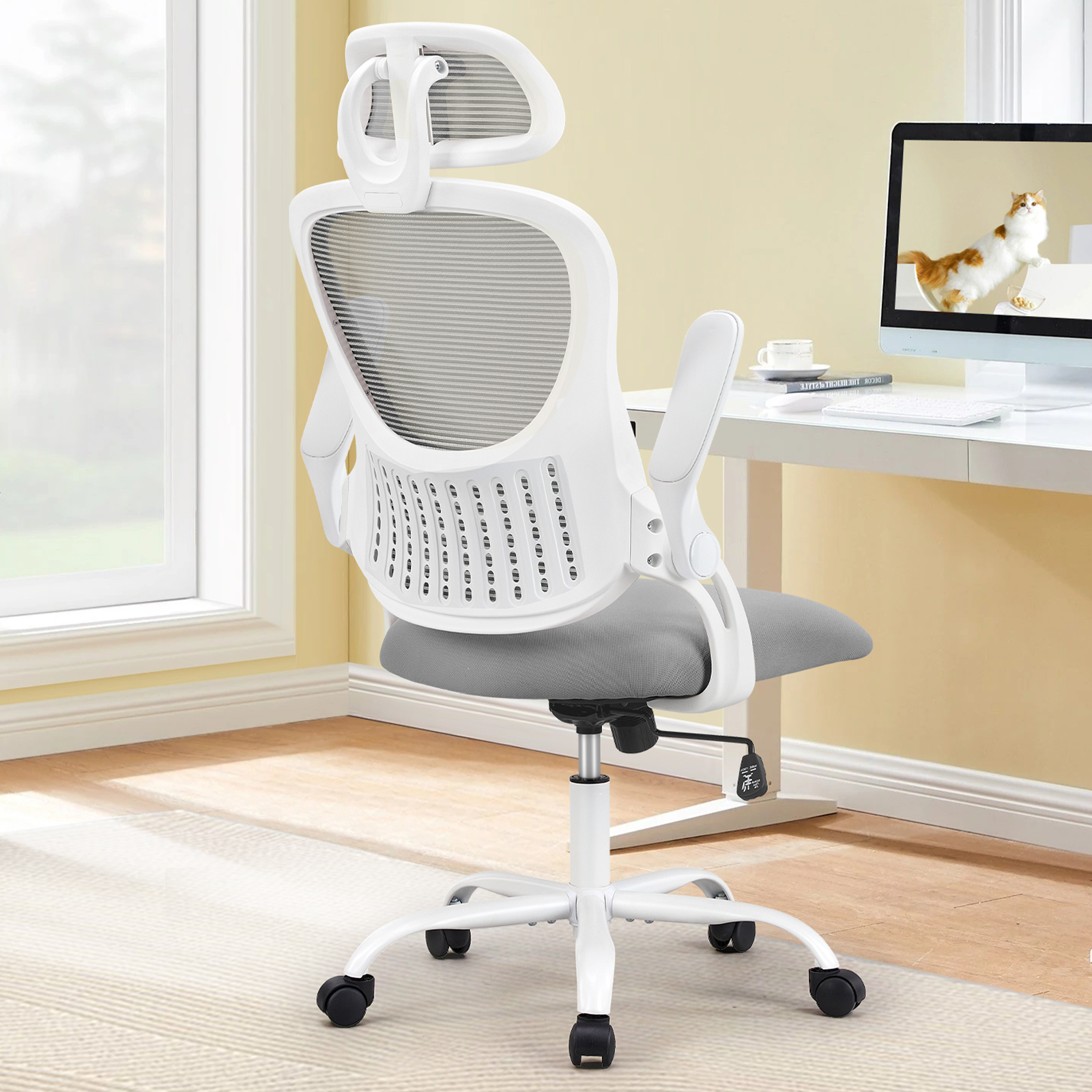 Pc Gaming Chair - JHK Mesh Ergonomic Office Computer Desk