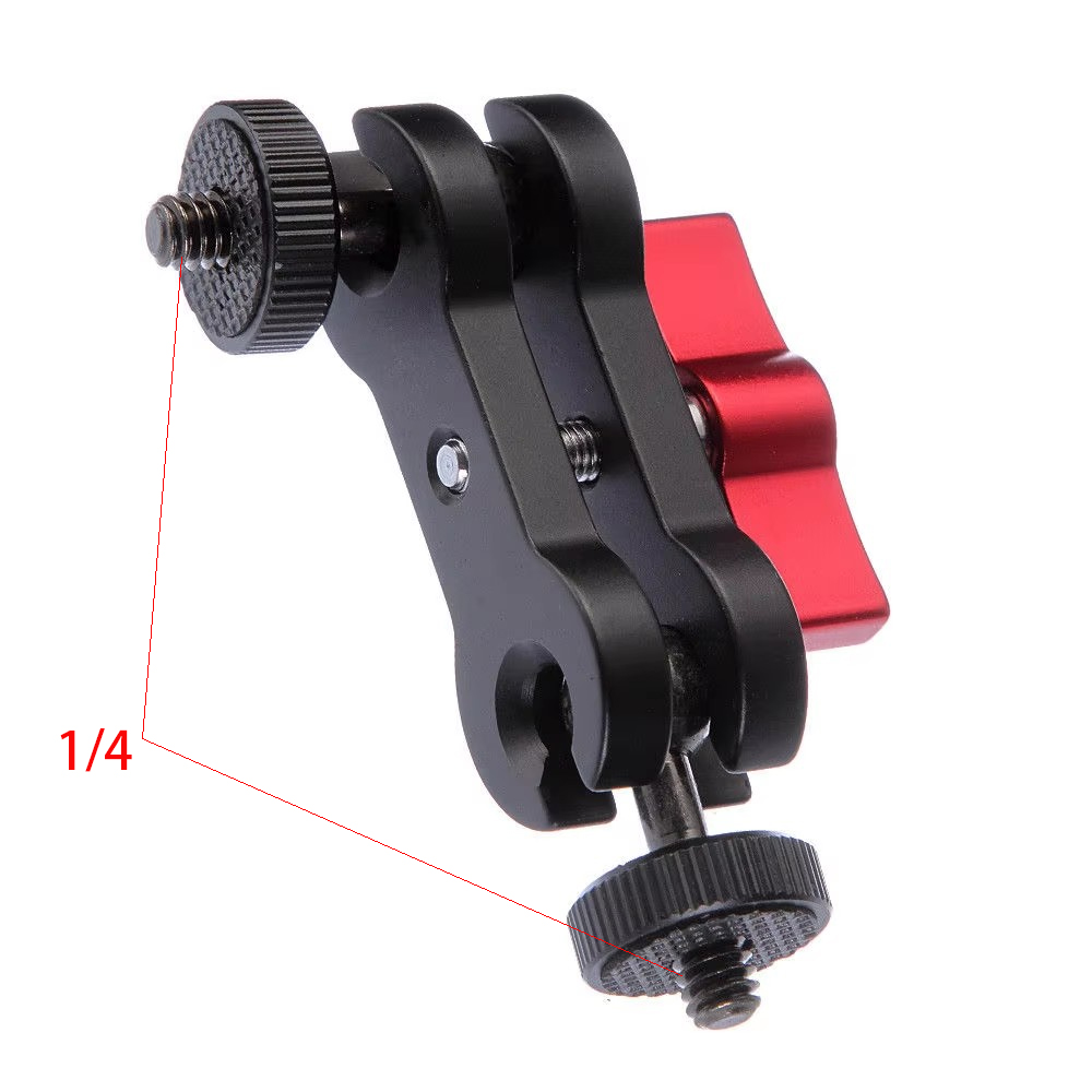 Dual Monitor Arm - 360° Dual Ball Head Hot Shoe