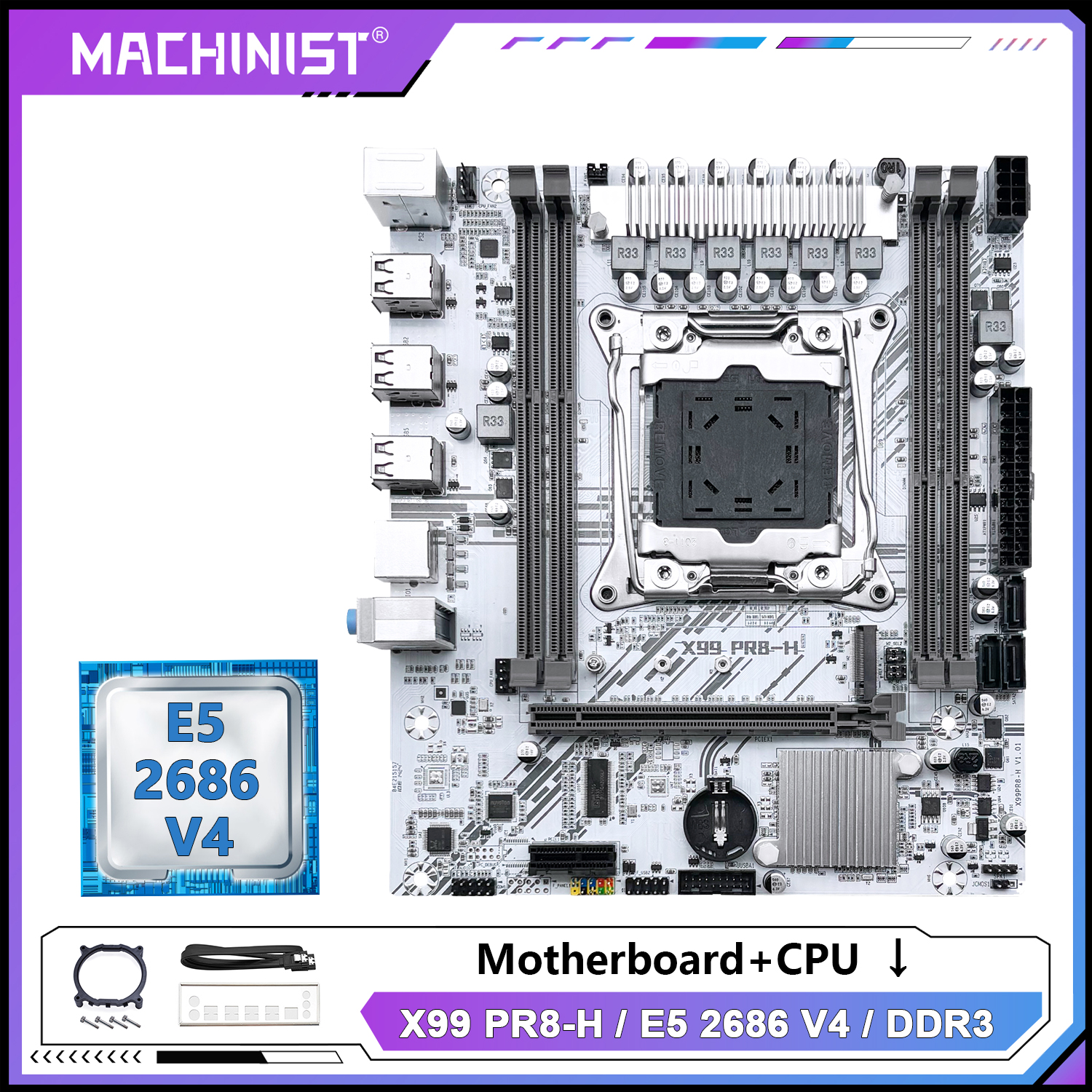 Pc Gaming Xeon - MACHINIST White X99 Motherboard Kit Set
