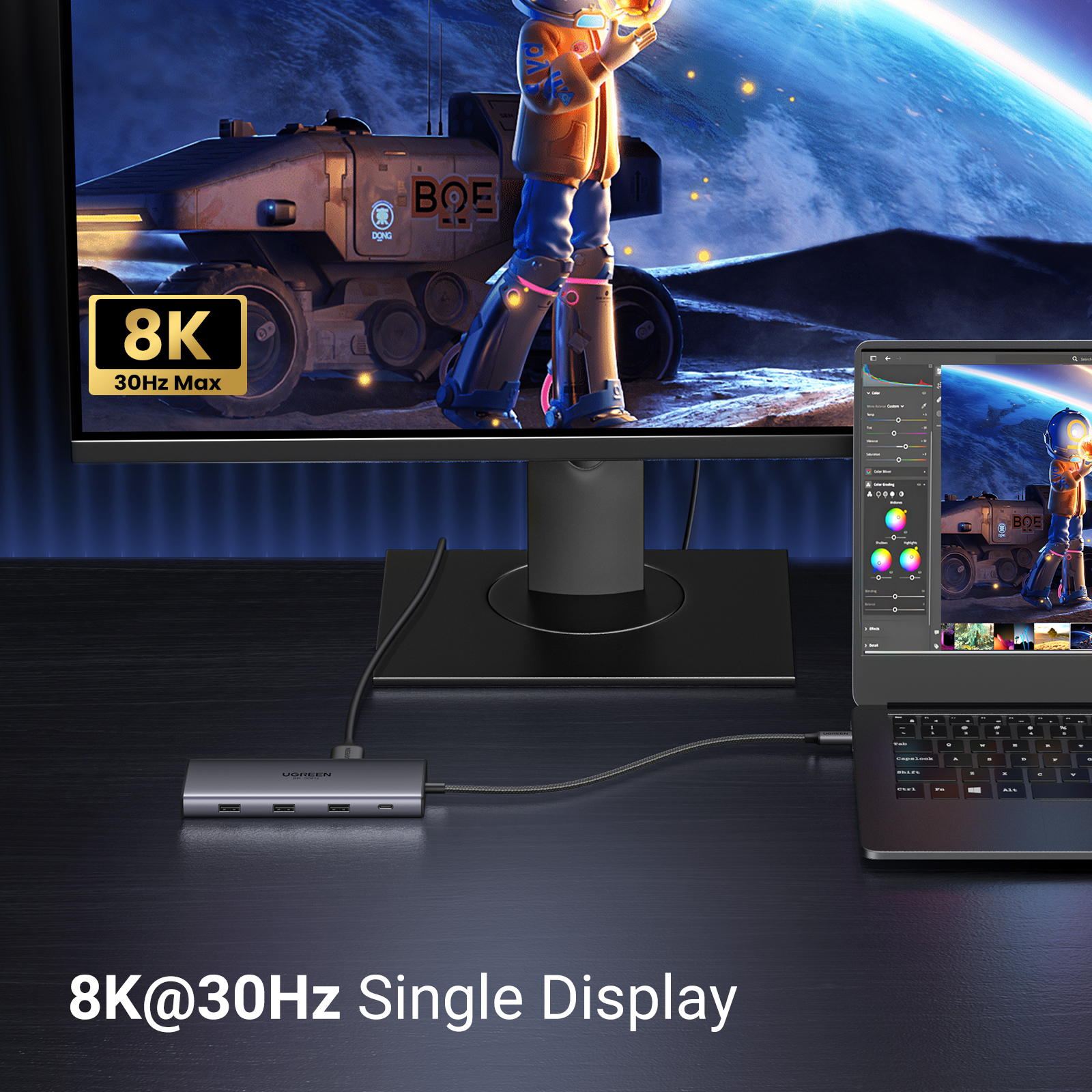 UGREEN Dual HDMI USB-C HUB 8K  - Usb Hub Gaming ulasan dan harga