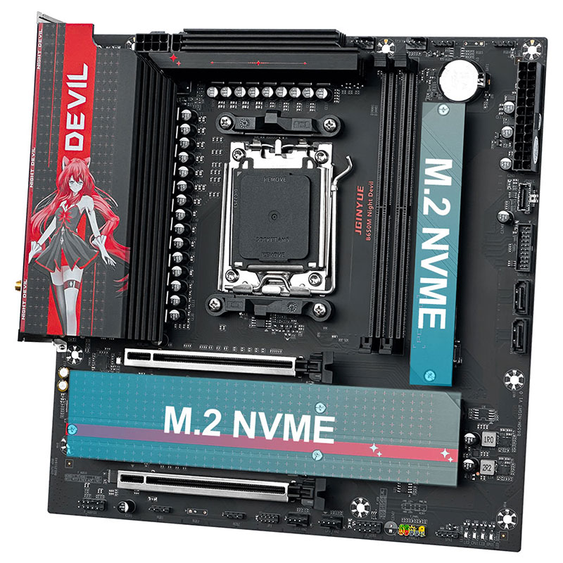 JGINYUE B650M NIGHT DEVIL Desk - Pc Gaming Xeon ulasan dan harga