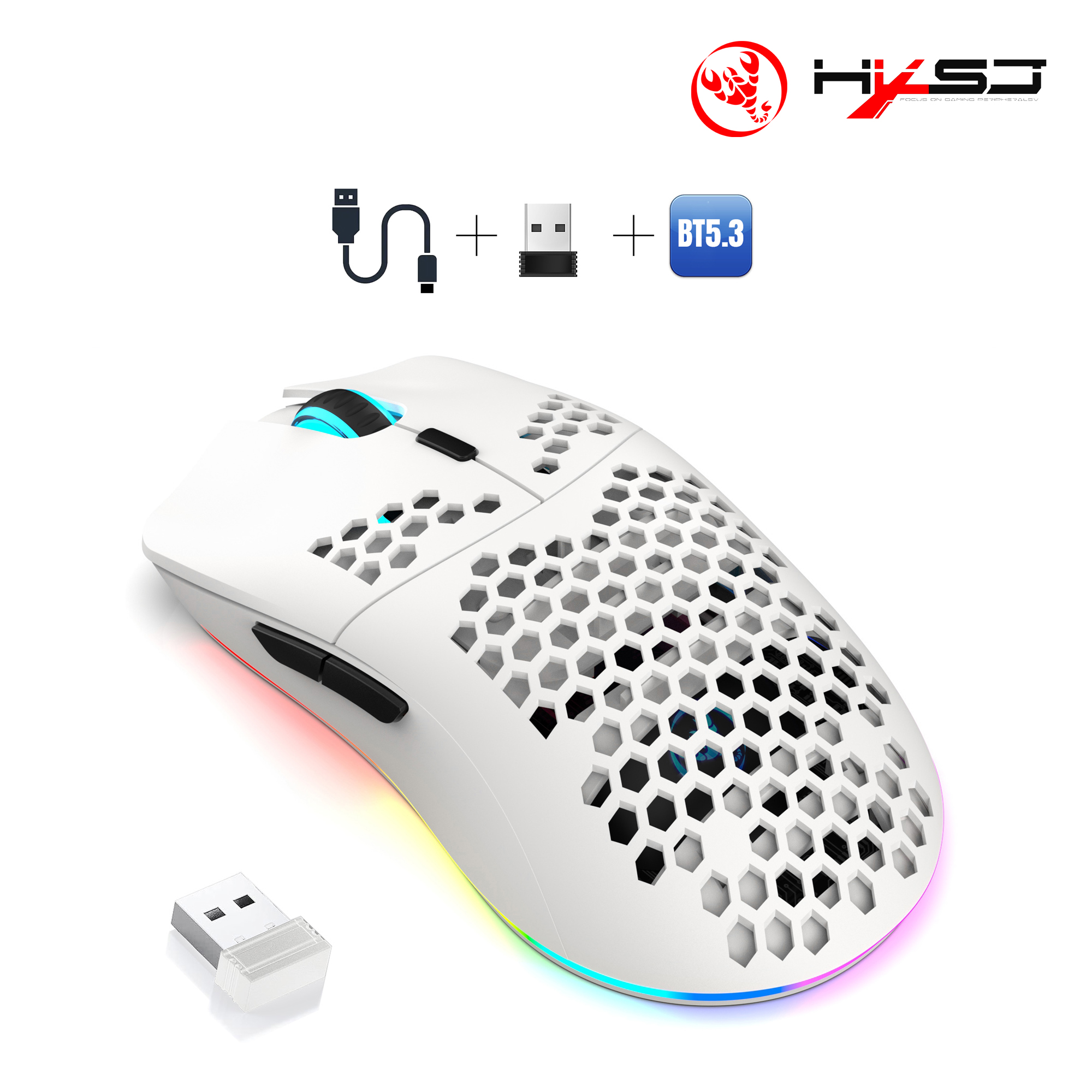 HXSJ T66 3-mode 10000DPI gamin - Pc Gaming Gta 6 ulasan dan harga
