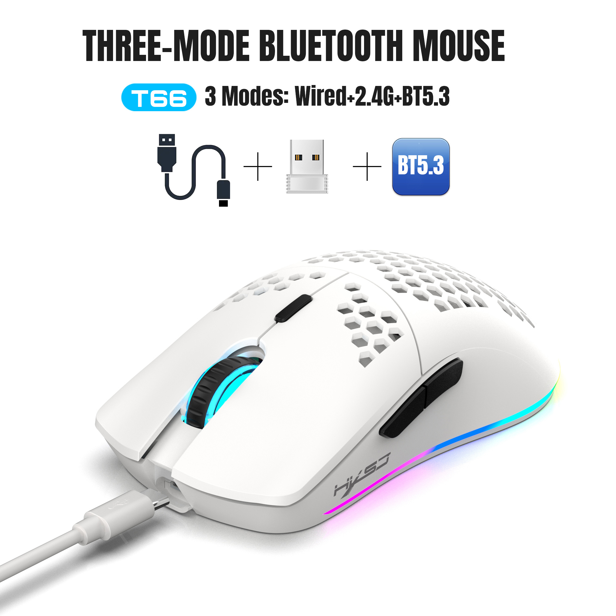 HXSJ T66 3-mode 10000DPI gamin - Pc Gaming Gta 6 ulasan dan harga