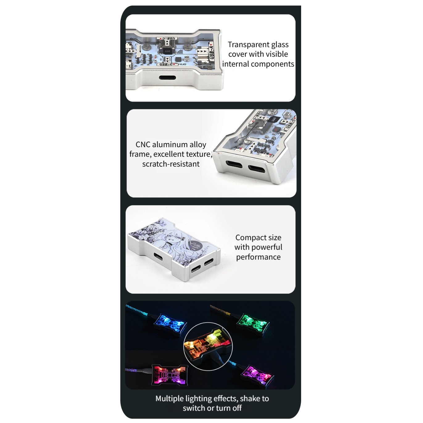 RGB USB Hub 2 Input 3 Output A - Usb Hub Gaming ulasan dan harga