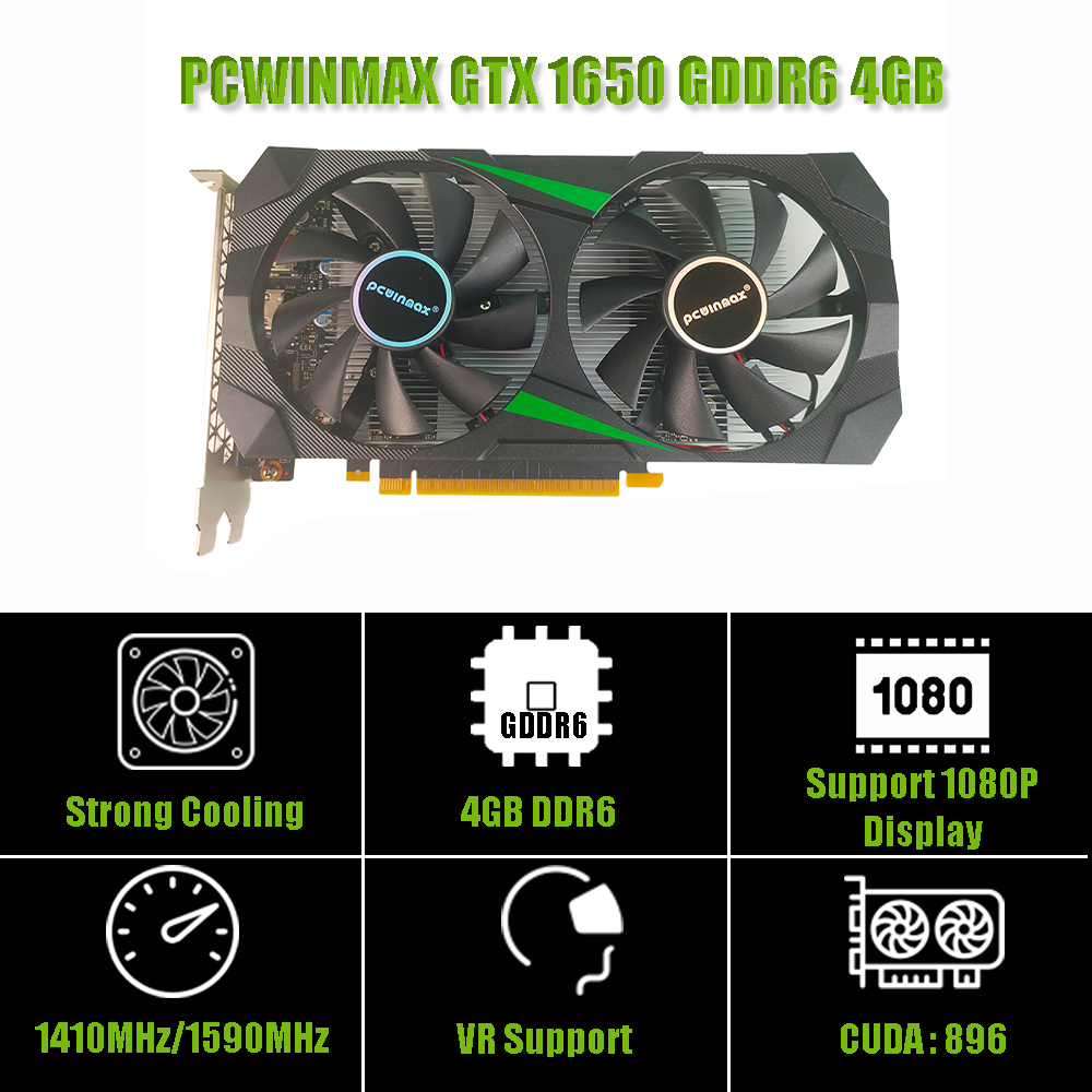 PCWINMAX GTX 1650 4GB GDDR6 12 - Pc Gaming Gtx 1650 ulasan dan harga
