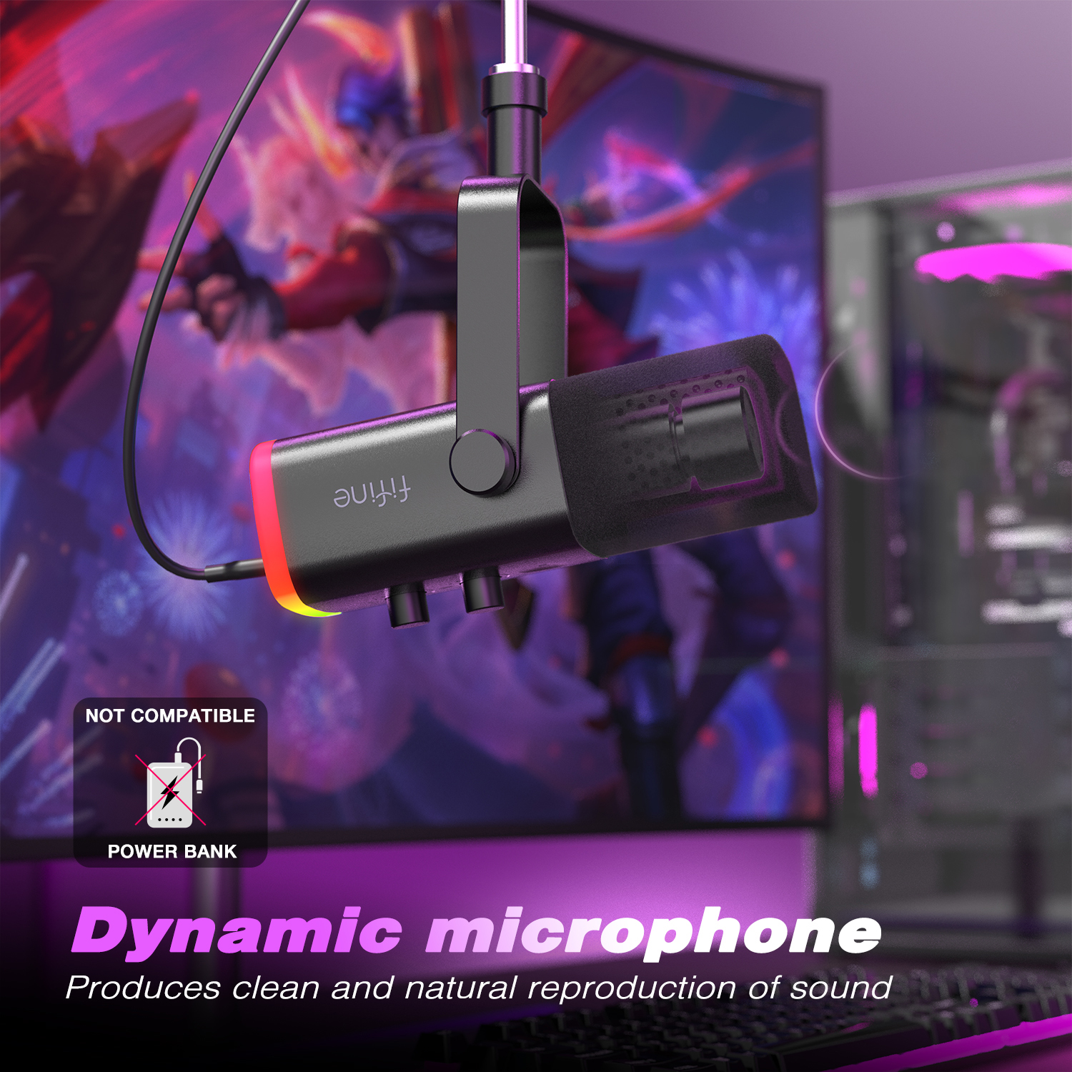 FIFINE USB/XLR Dynamic Microph - Pc Gaming Earphones ulasan dan harga