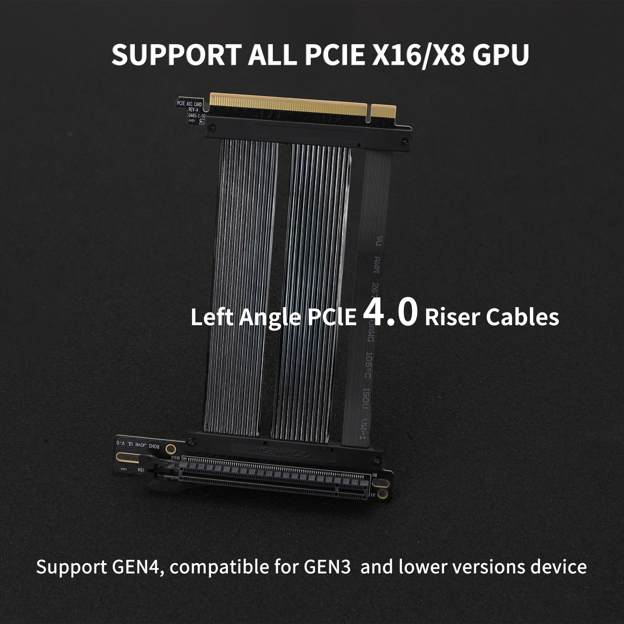 Left Angle PCIe 4.0 Riser Cabl - Gpu Vertical Mount ulasan dan harga