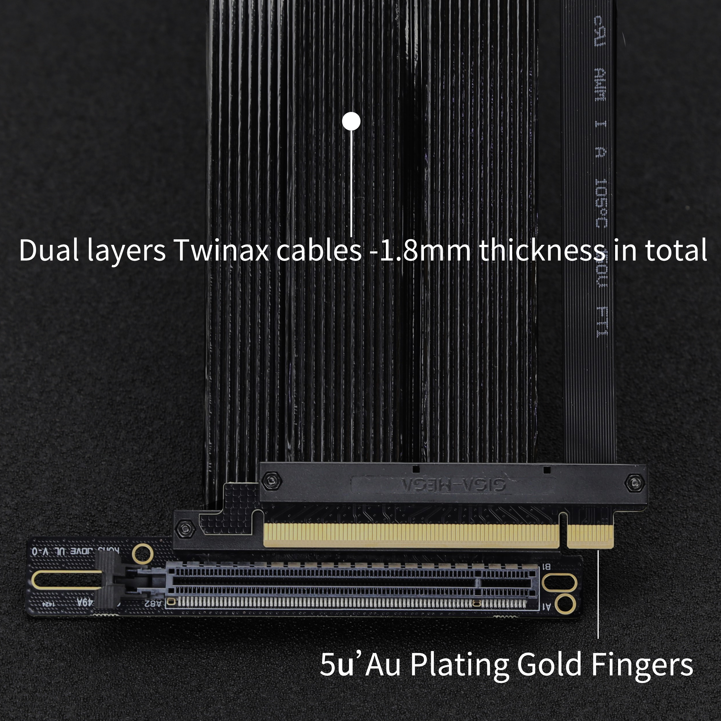 Left Angle PCIe 4.0 Riser Cabl - Gpu Vertical Mount ulasan dan harga