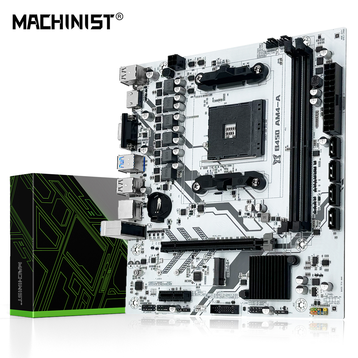 MACHINIST B450 Motherboard AMD - Pc Gaming Xeon ulasan dan harga