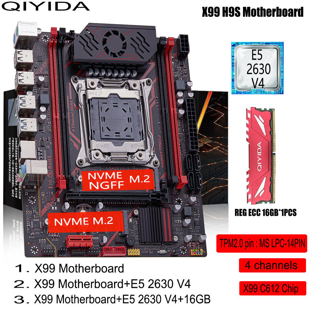 QIYIDA X99 H9S Motherboard Set - Pc Gaming Xeon ulasan dan harga