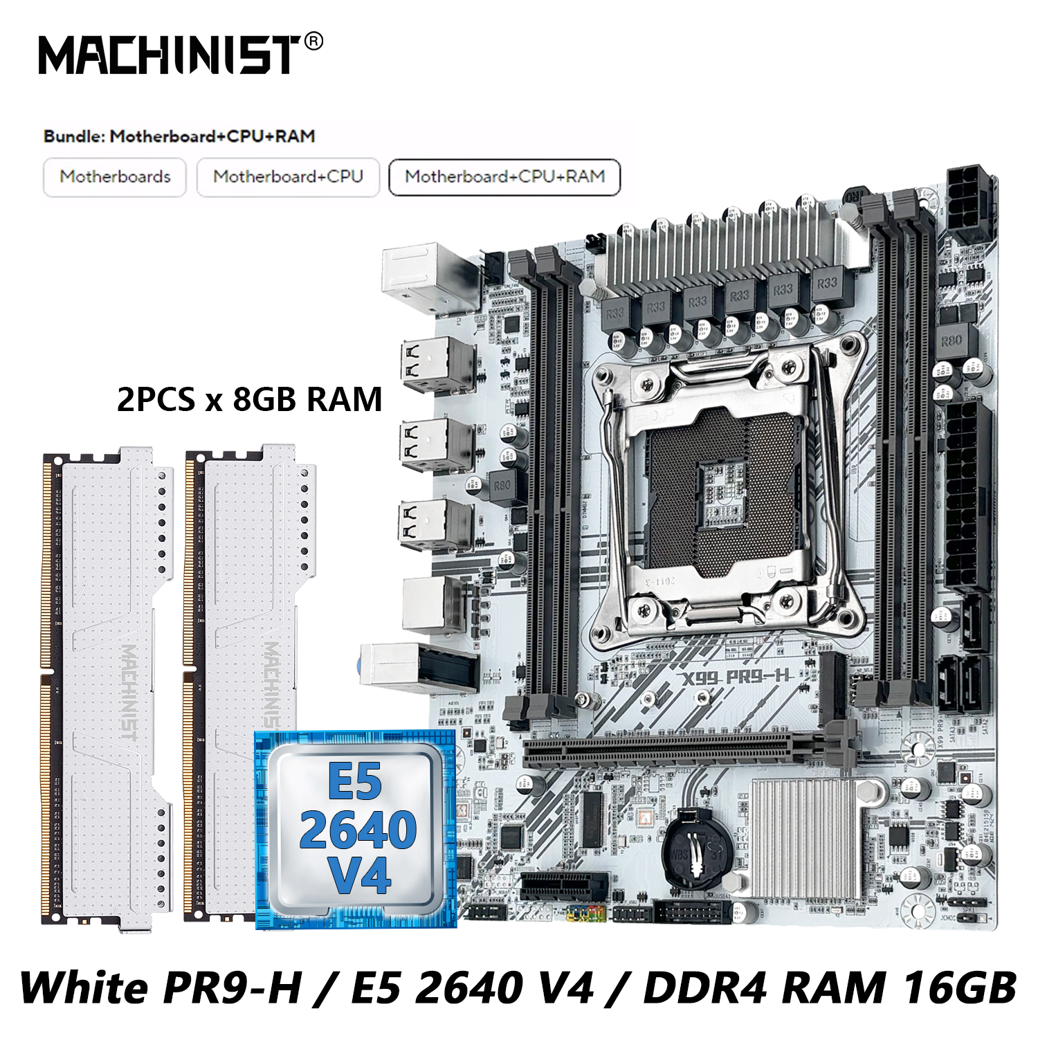 MACHINIST White X99 Motherboar - Pc Gaming Xeon ulasan dan harga