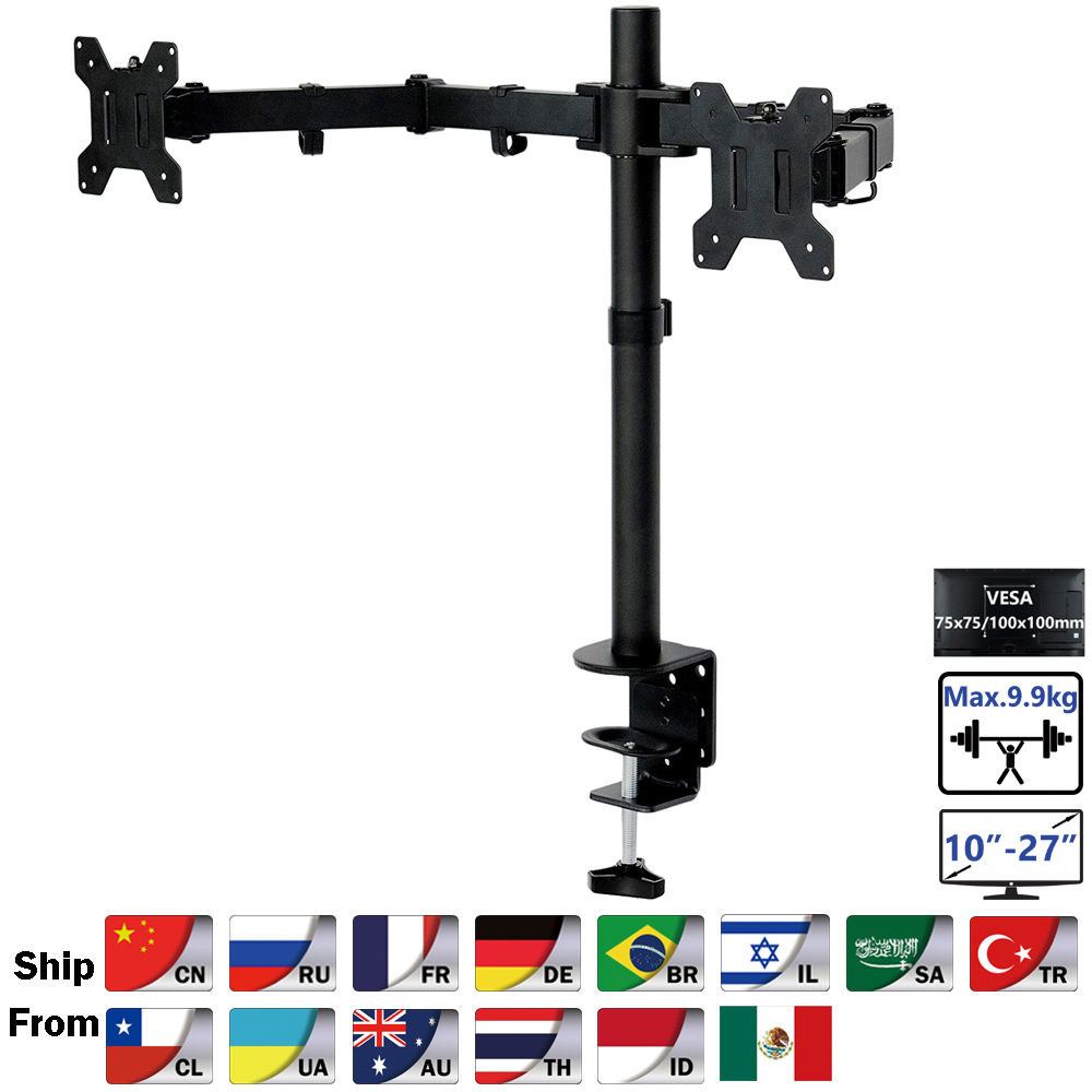 MS02 Desktop Clamping Full Mot - Dual Monitor Arm ulasan dan harga