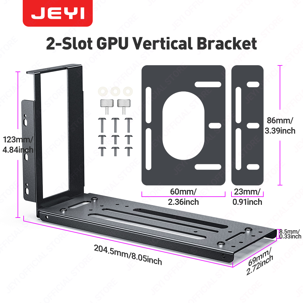 JEYI Vertical Graphics Card Mo - Gpu Vertical Mount ulasan dan harga