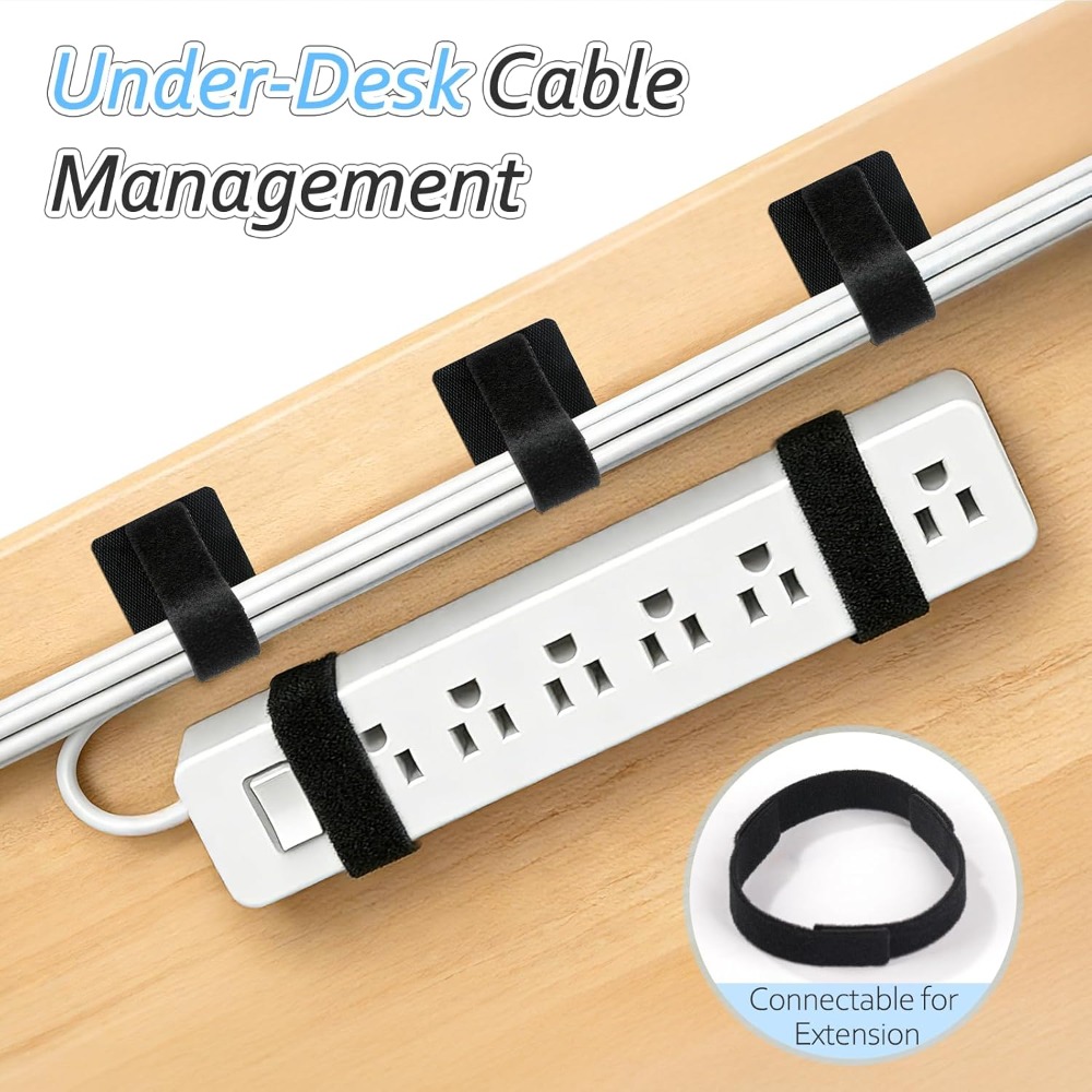 4-28Sets Self-Adhesive Ties Re - Cable Management Sleeve ulasan dan harga