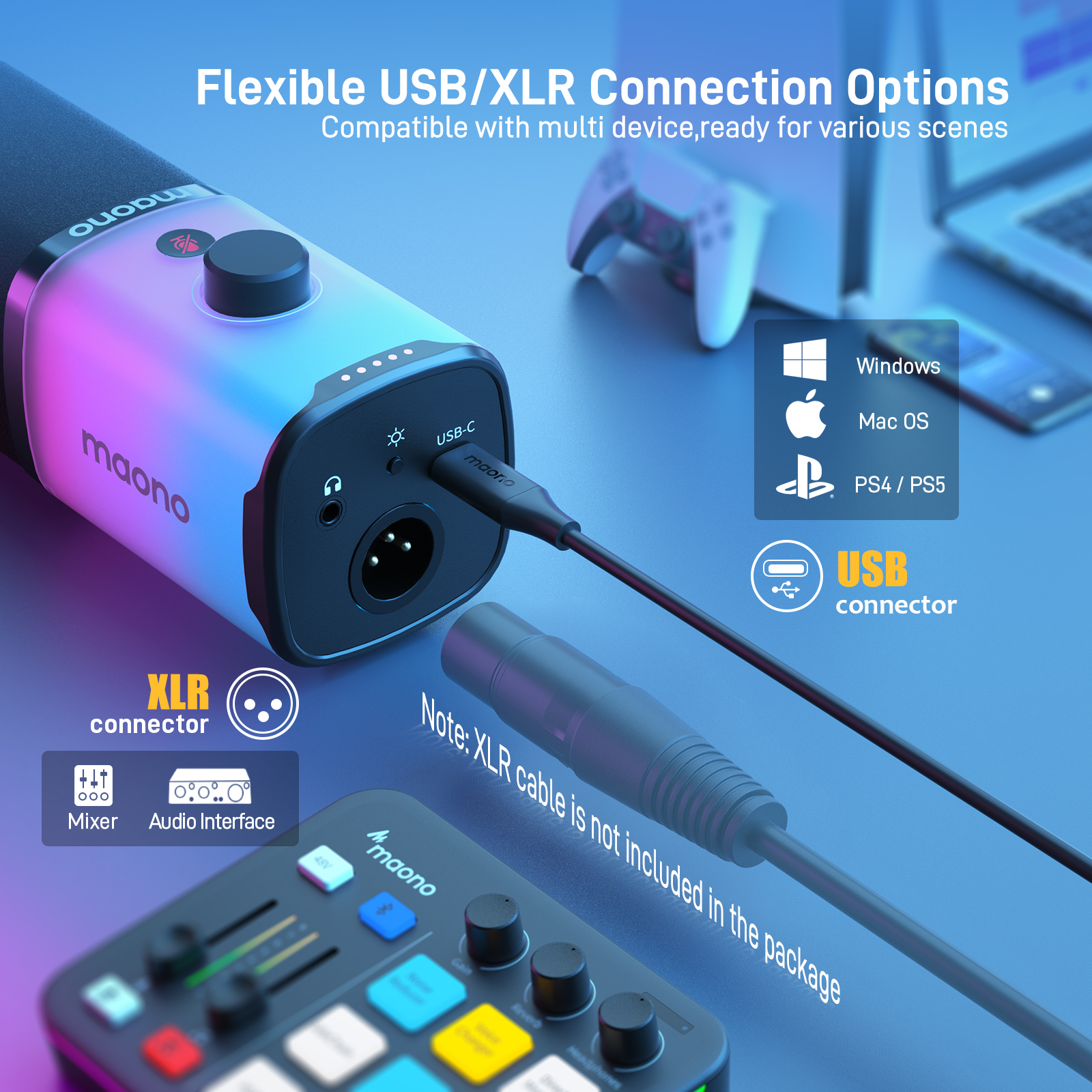 MAONO USB/XLR Gaming Microphon - Pc Gaming Earphones ulasan dan harga