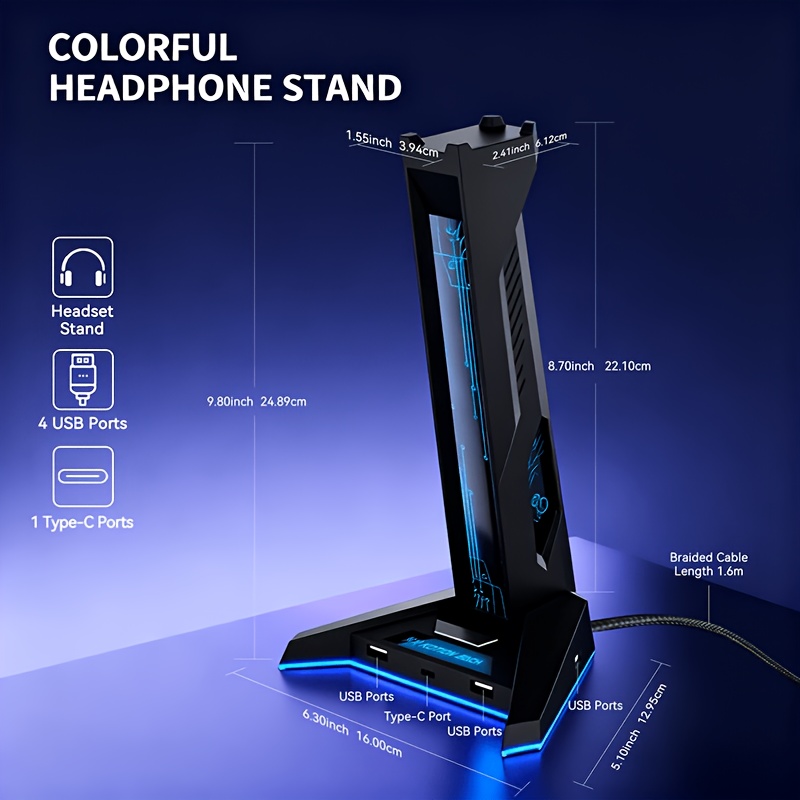 2 IN 1 USB Hub RGB Gaming Head - Usb Hub Gaming ulasan dan harga