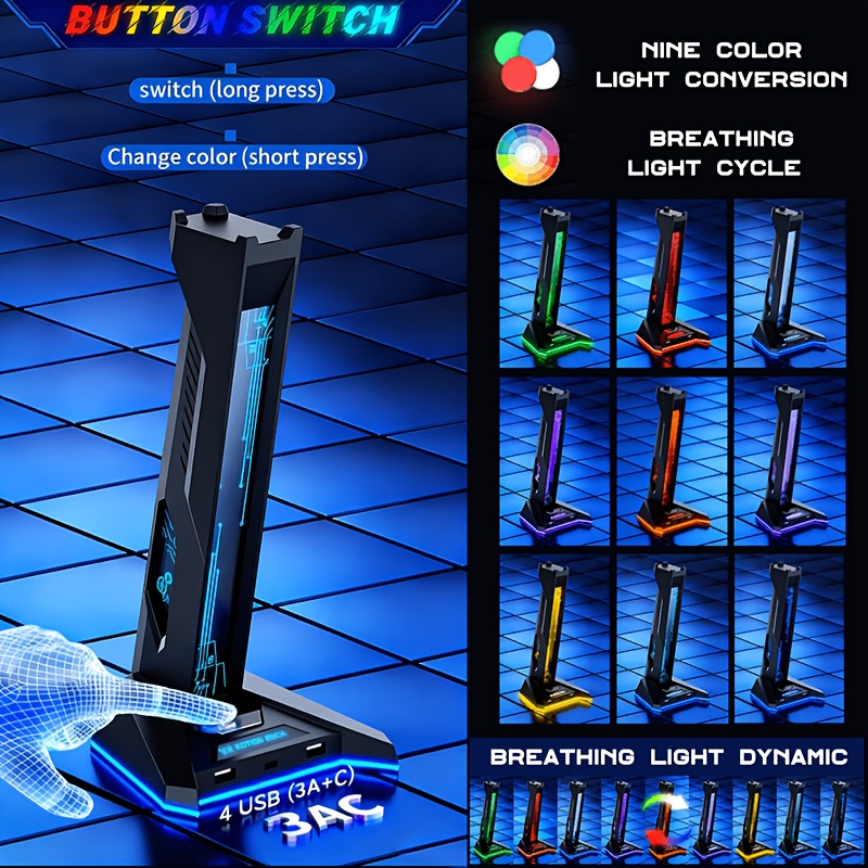 2 IN 1 USB Hub RGB Gaming Head - Usb Hub Gaming ulasan dan harga