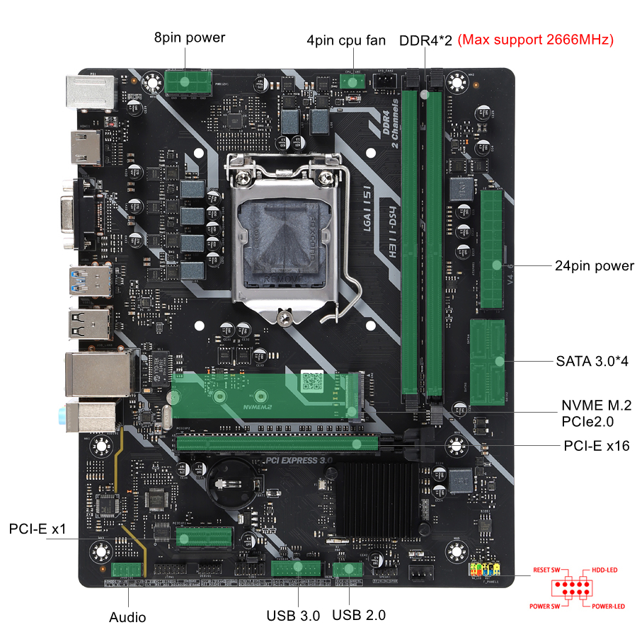 KLLISRE H310 Motherboard H311- - Pc Gaming Gta 6 ulasan dan harga