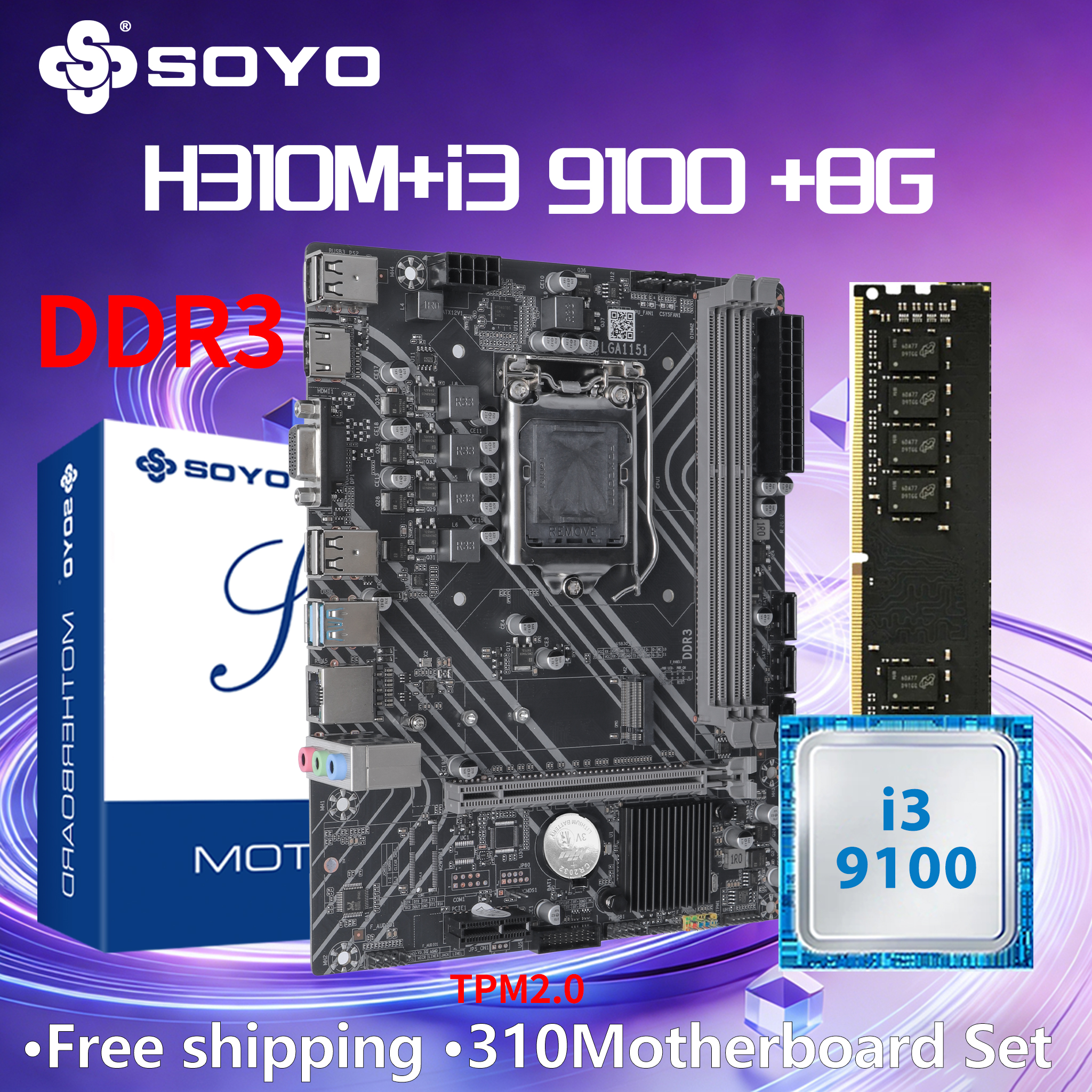 SOYO H310M DDR3 Motherboard i3 - Pc Gaming Xeon ulasan dan harga