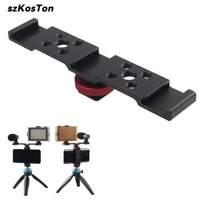 Aluminum Cold Shoe Mount Brack - Dual Monitor Arm ulasan dan harga