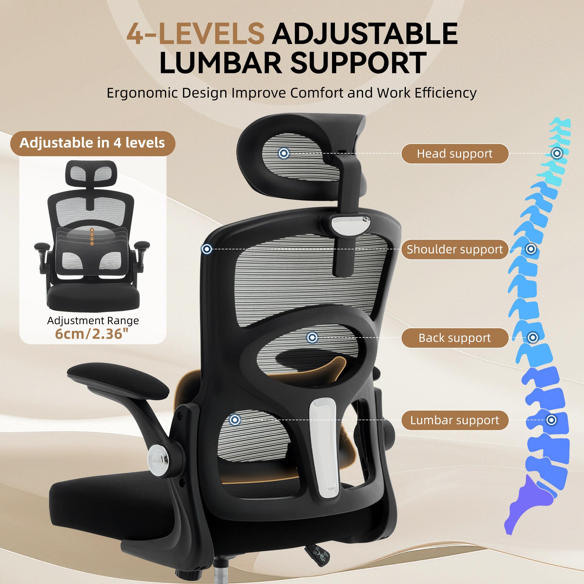 Ergonomic High-Back Mesh Chair - Pc Gaming Chair ulasan dan harga