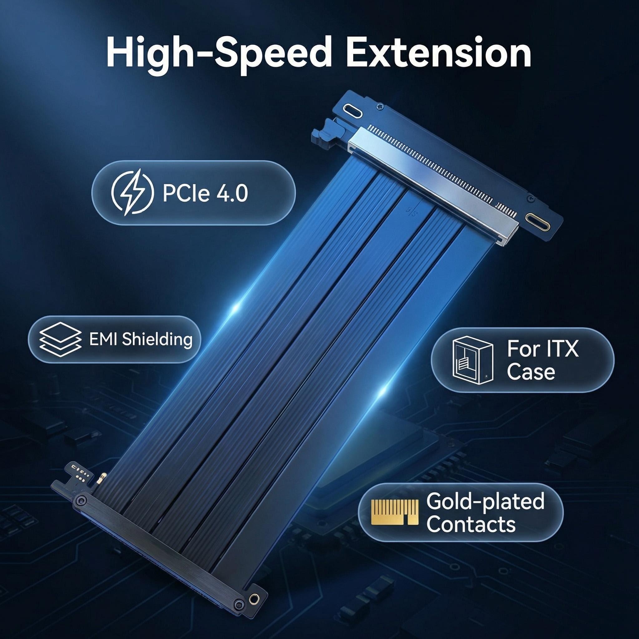 TISHRIC 18.5/20cm PCIe 4.0 X16 - Gpu Vertical Mount ulasan dan harga