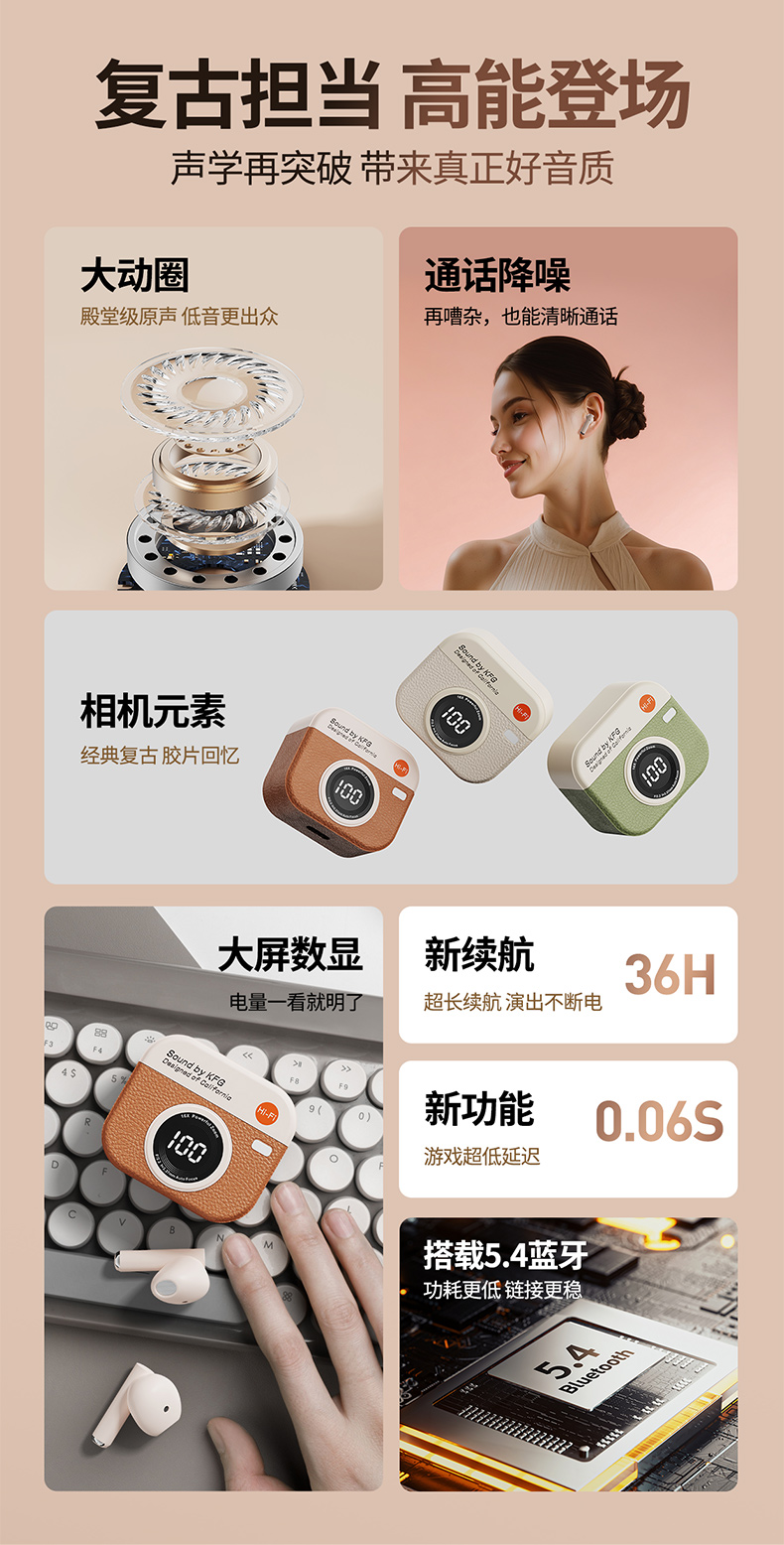 Q86 Bluetooth 5.3 Wireless Hea - Pc Gaming Earphones ulasan dan harga