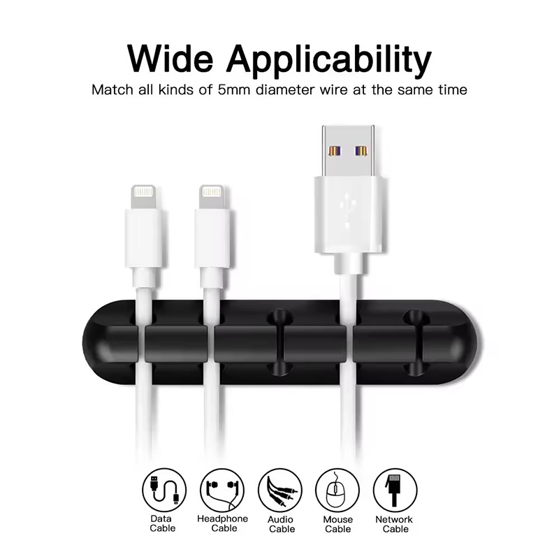 Silicone USB Cable Clip Winder - Cable Management Sleeve ulasan dan harga
