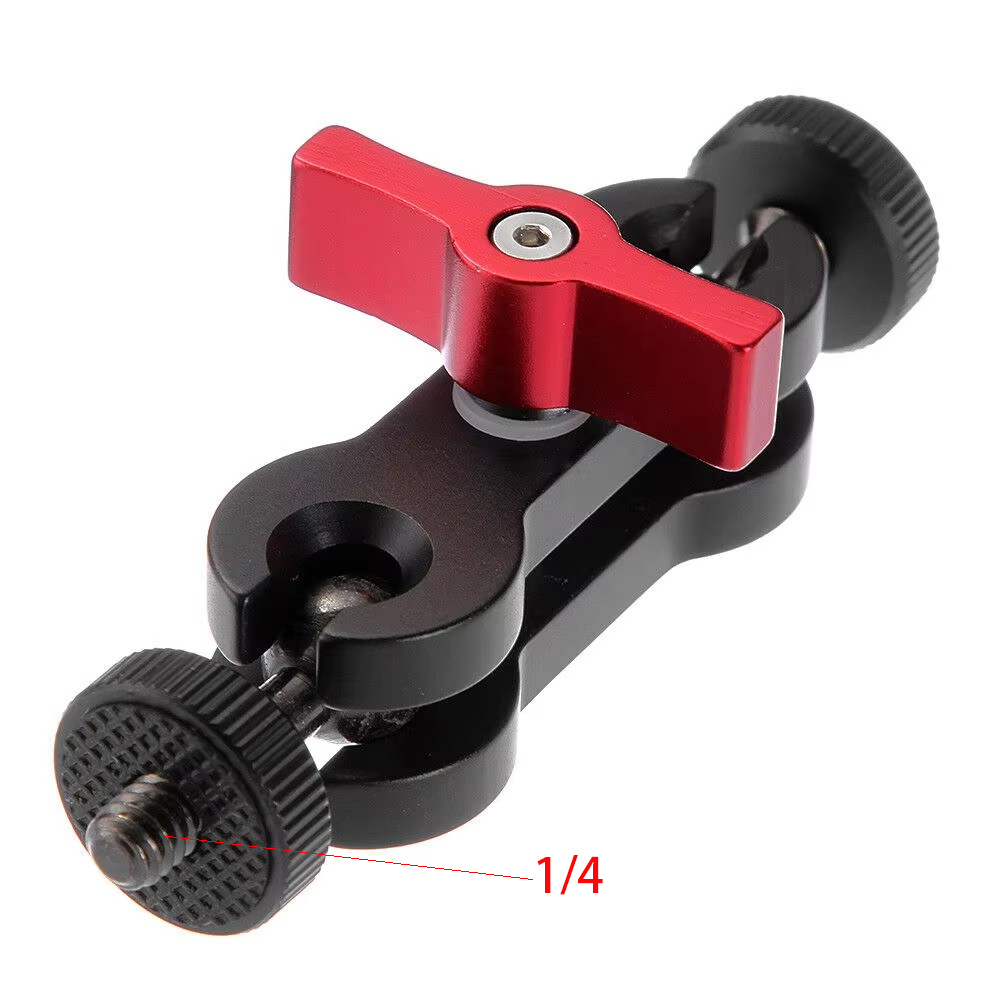 360° Dual Ball Head Hot Shoe M - Dual Monitor Arm ulasan dan harga