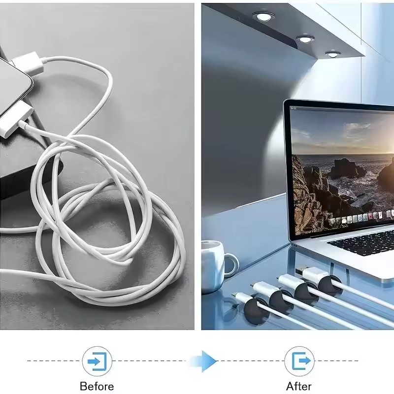 5/50Pcs Desktop Wall Cable Cli - Cable Management Sleeve ulasan dan harga