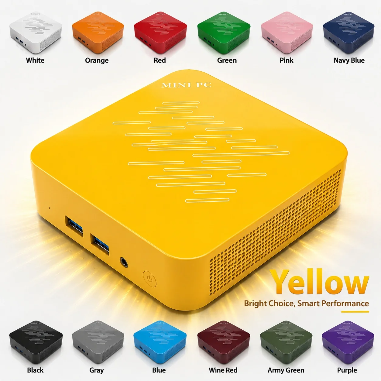 Mini PC Yellow Intel N150 Win1 - Pc Gaming Yellow ulasan dan harga