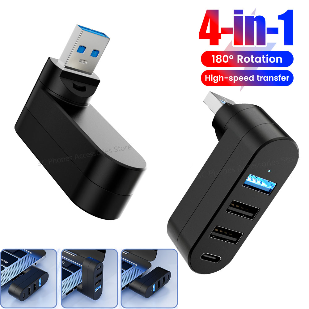 Rotatable USB HUB USB3.0 2.0 T - Usb Hub Gaming ulasan dan harga