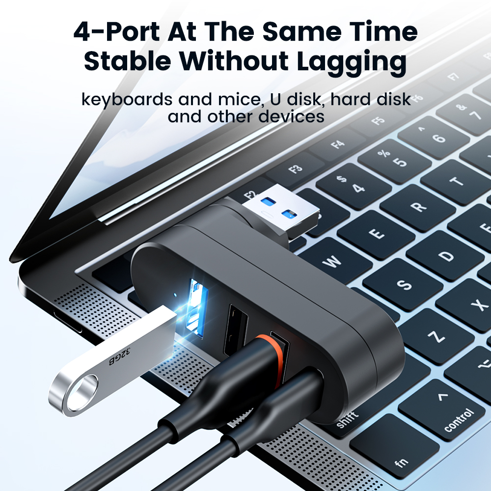 Rotatable USB HUB USB3.0 2.0 T - Usb Hub Gaming ulasan dan harga