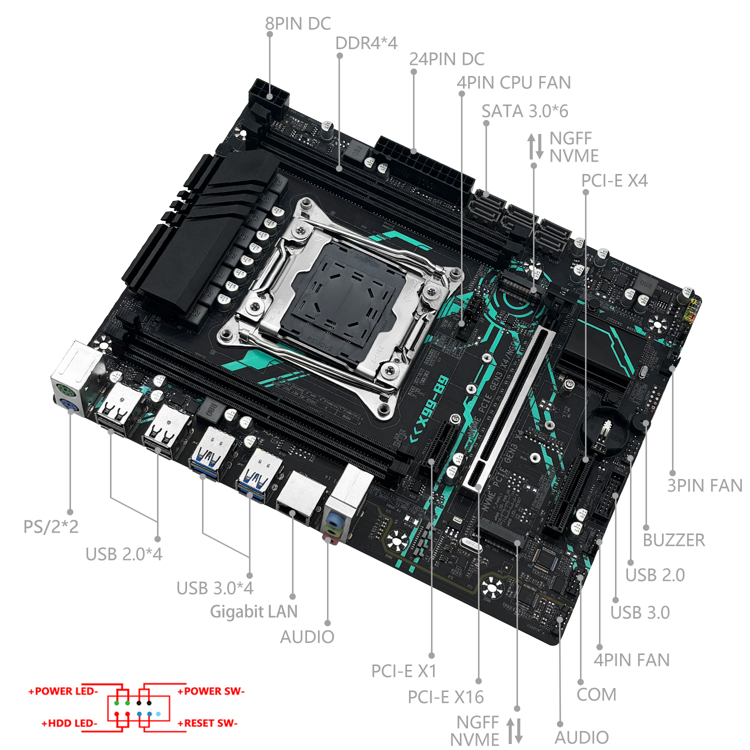 MACHINIST X99 B9 LGA2011-3 Mot - Pc Gaming Xeon ulasan dan harga