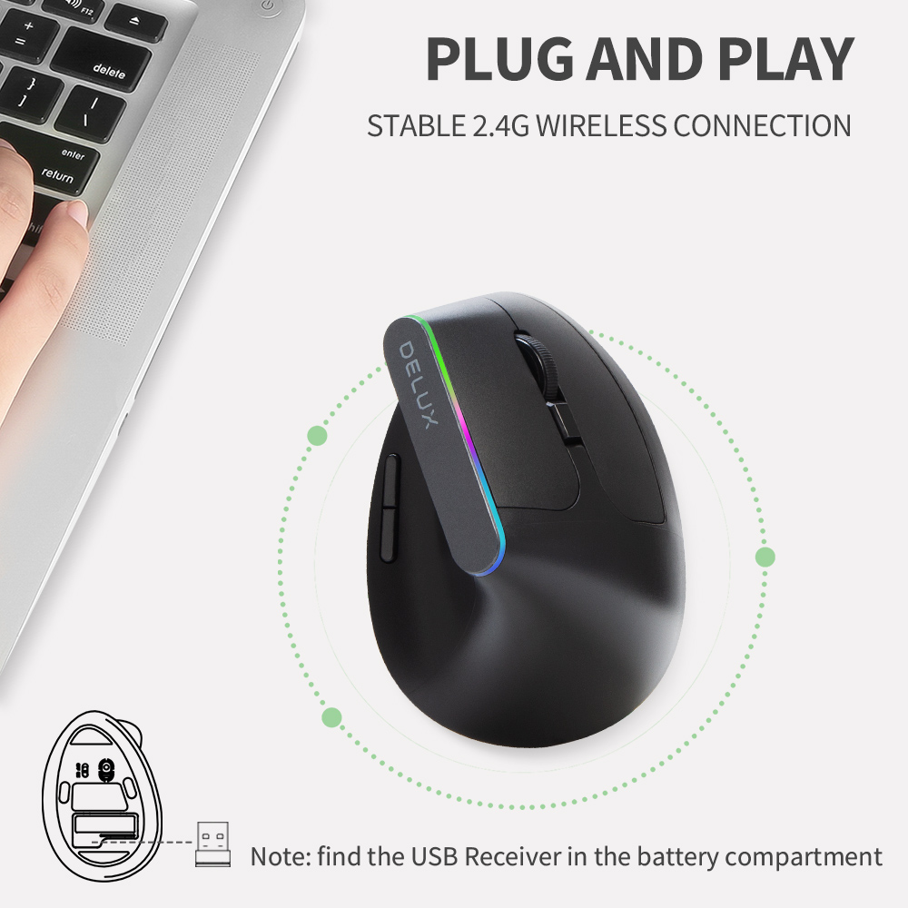 Delux M618C Wireless Silent Er - Pc Gaming Gta 6 ulasan dan harga