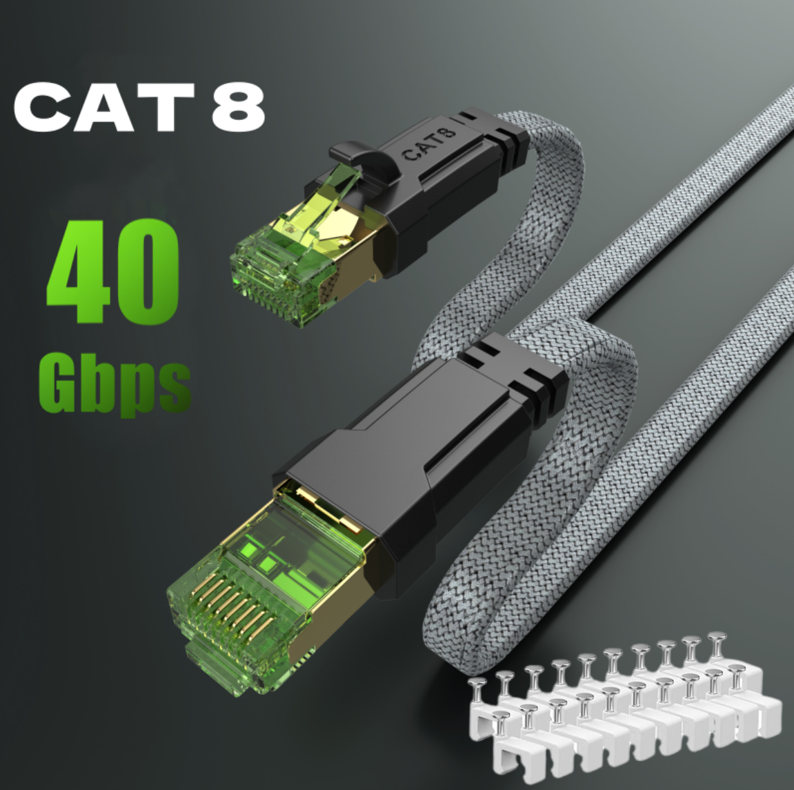 MIZIQIER long CAT 8 Flat Netwo - Pc Gaming Gta 6 ulasan dan harga
