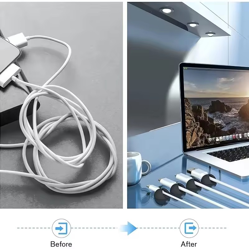 5/50Pcs Desktop Wall Cable Cli - Cable Management Sleeve ulasan dan harga