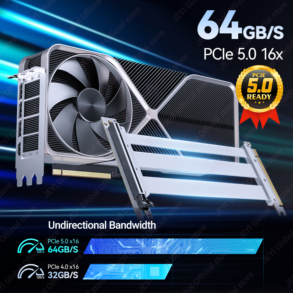 JEYI PCIe 5.0 X16 Riser Cable  - Gpu Vertical Mount ulasan dan harga