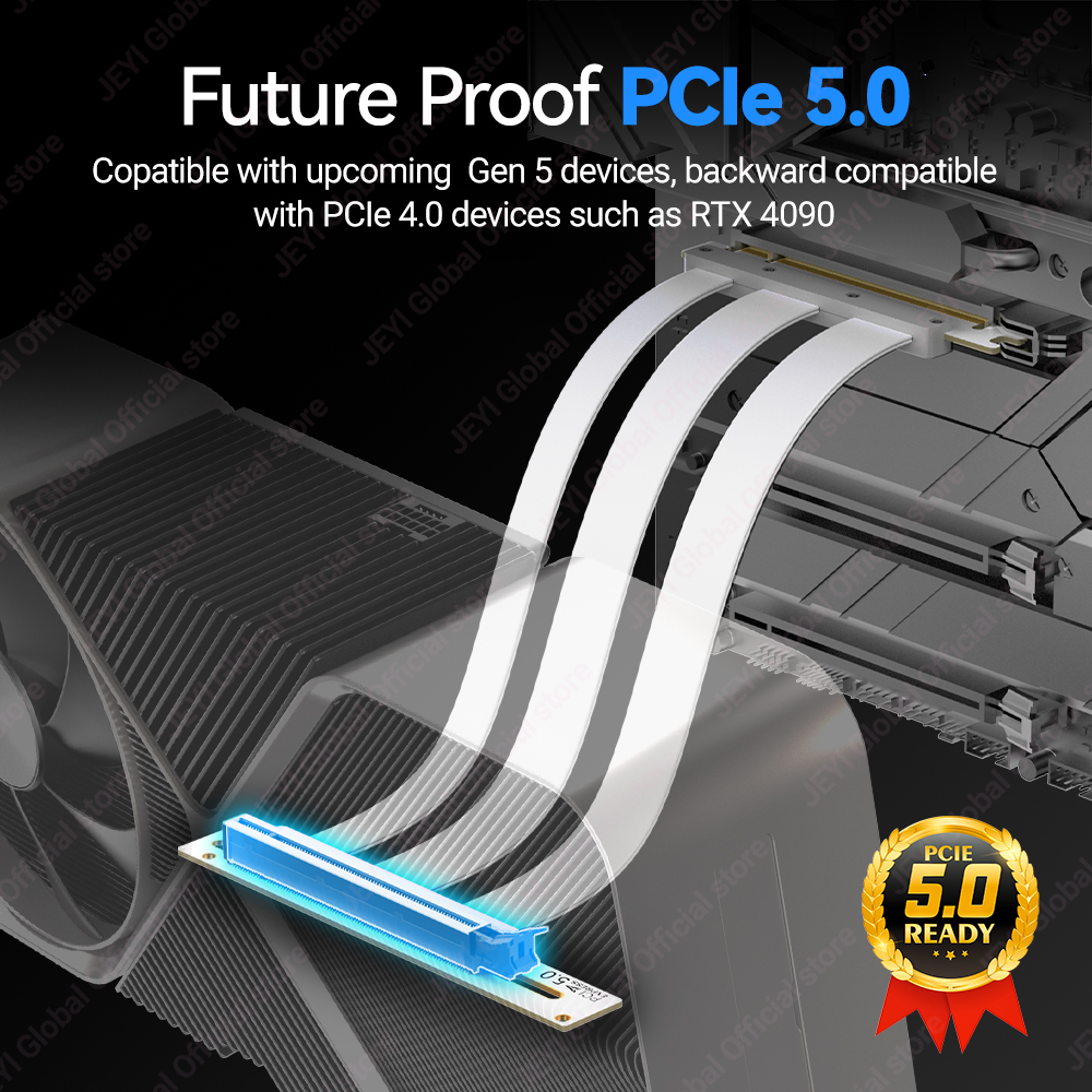 JEYI PCIe 5.0 X16 Riser Cable  - Gpu Vertical Mount ulasan dan harga
