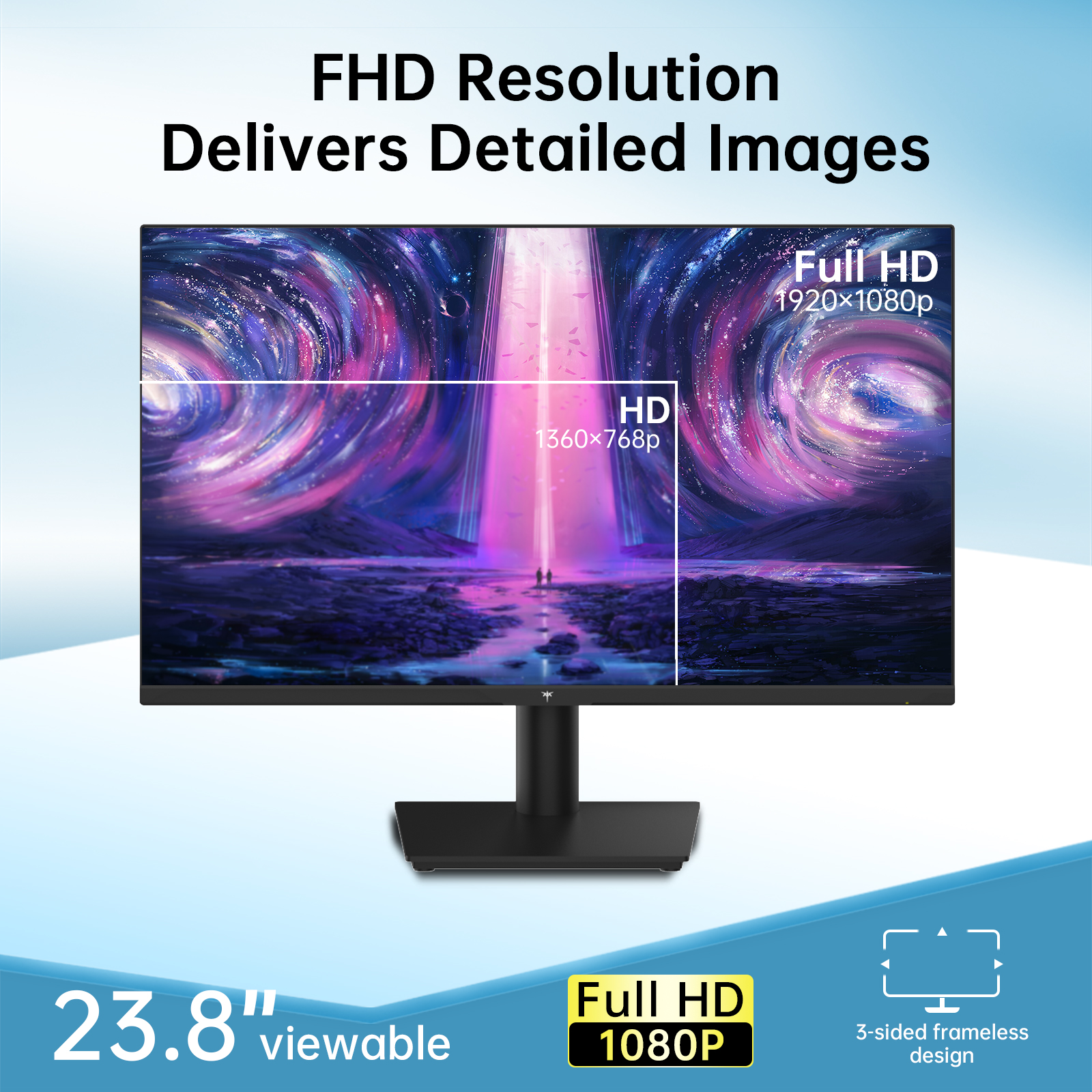 24 inch 1080P Monitor 100Hz, F - Pc Gaming Earphones ulasan dan harga