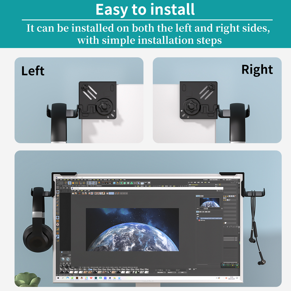 Monitor Headphone Stand Plasti - Pc Gaming Earphones ulasan dan harga