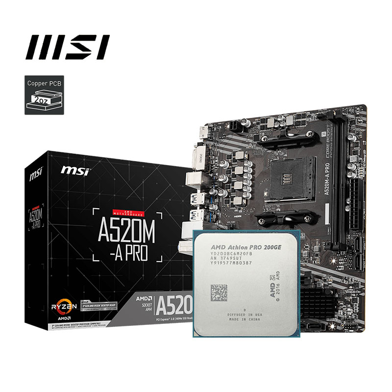 MSI A520M A PRO + AMD Ryzen 3  - Pc Gaming Xeon ulasan dan harga