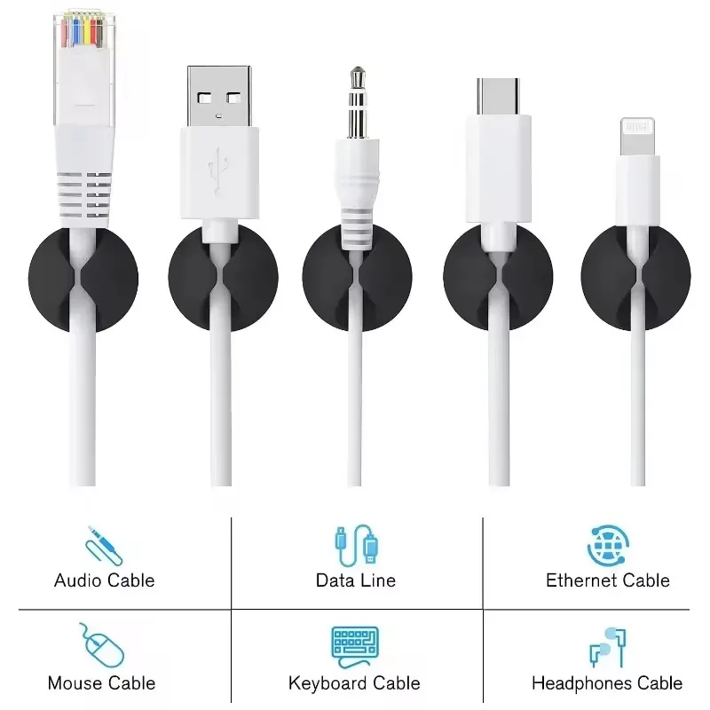 5/50Pcs Mini Cable Organizer S - Cable Management Sleeve ulasan dan harga