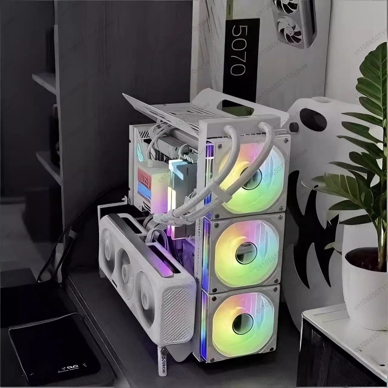 Open Frame Computer Case, Supp - Gpu Vertical Mount ulasan dan harga